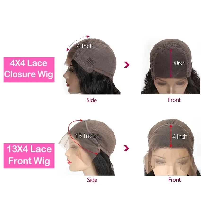 100% Human Wig 13x4 Brazilian Lace Front Human Hair Wig Short Straight Bob Wig For Women Remy 4x4 Closure Bob With Baby Hair image 6