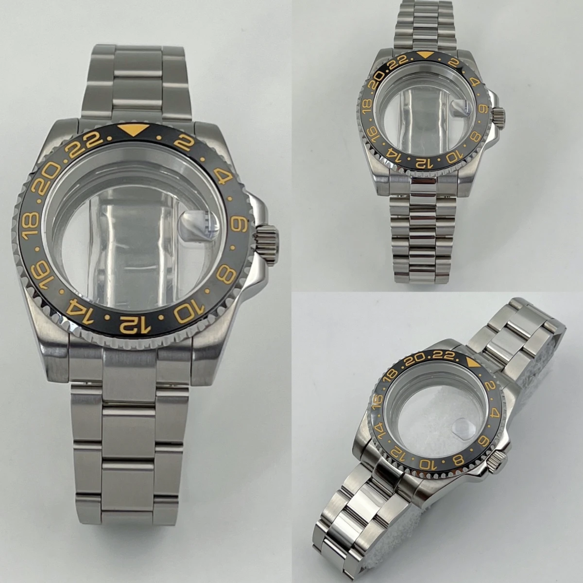 40mm NH35 case, diversified bracelet, gold GMT digital ceramic ring, suitable for NH34/NH35/NH36 installation