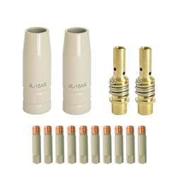14Pcs 15AK New Coating Protection Nozzle 0.8/1.0/1.2MM Non-stick Welding Slag European Airless Protection Protective Sleeve