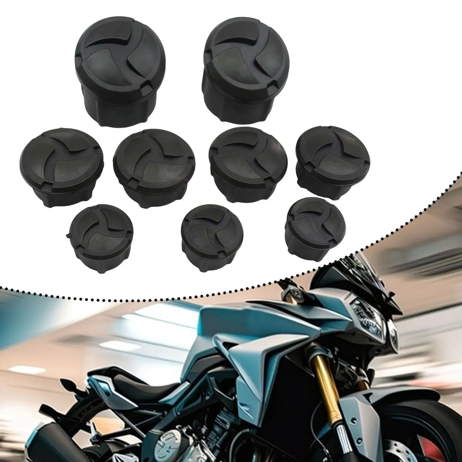 

Motorcycle Frame Hole Cover Caps Plug Replacement Accessories Repair Parts Frame