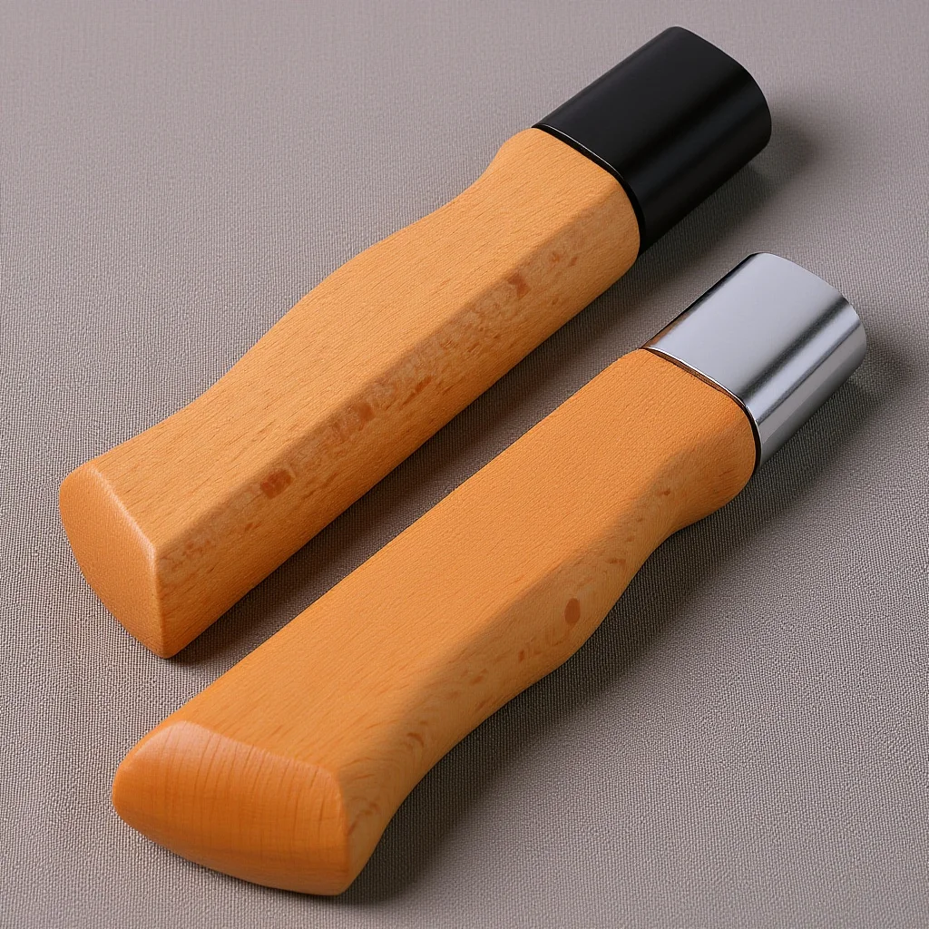 

2Pcs Cutter Handle Ergonomic Replacement Kitchen Grip Non-Skid Cutter Wood Handle Upgrade Kitchen Supplies