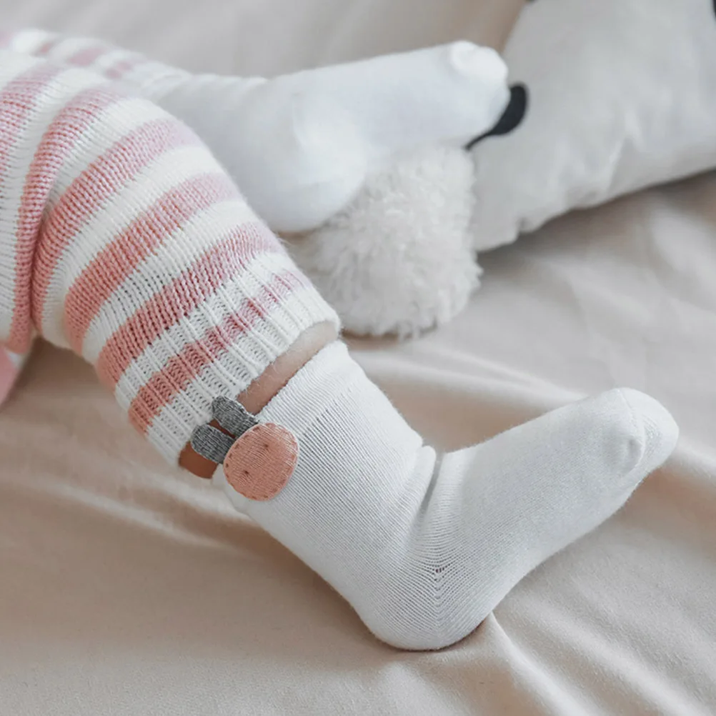 

3Pair Baby Socks Cotton Cartoon Non Slip Soft Breathable Spring Autumn Kids Stockings Rabbit Size M 1-3 Years Old