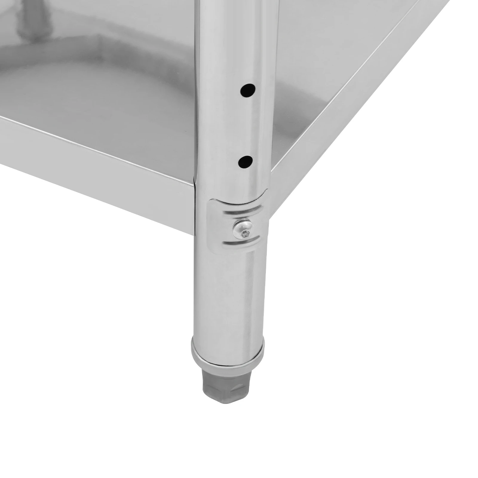 30*24*26in Adjustable Work Table, Stainless Steel Prep Table, Commercial Work Table Suitable for Kitchen, Restaurant, Garage