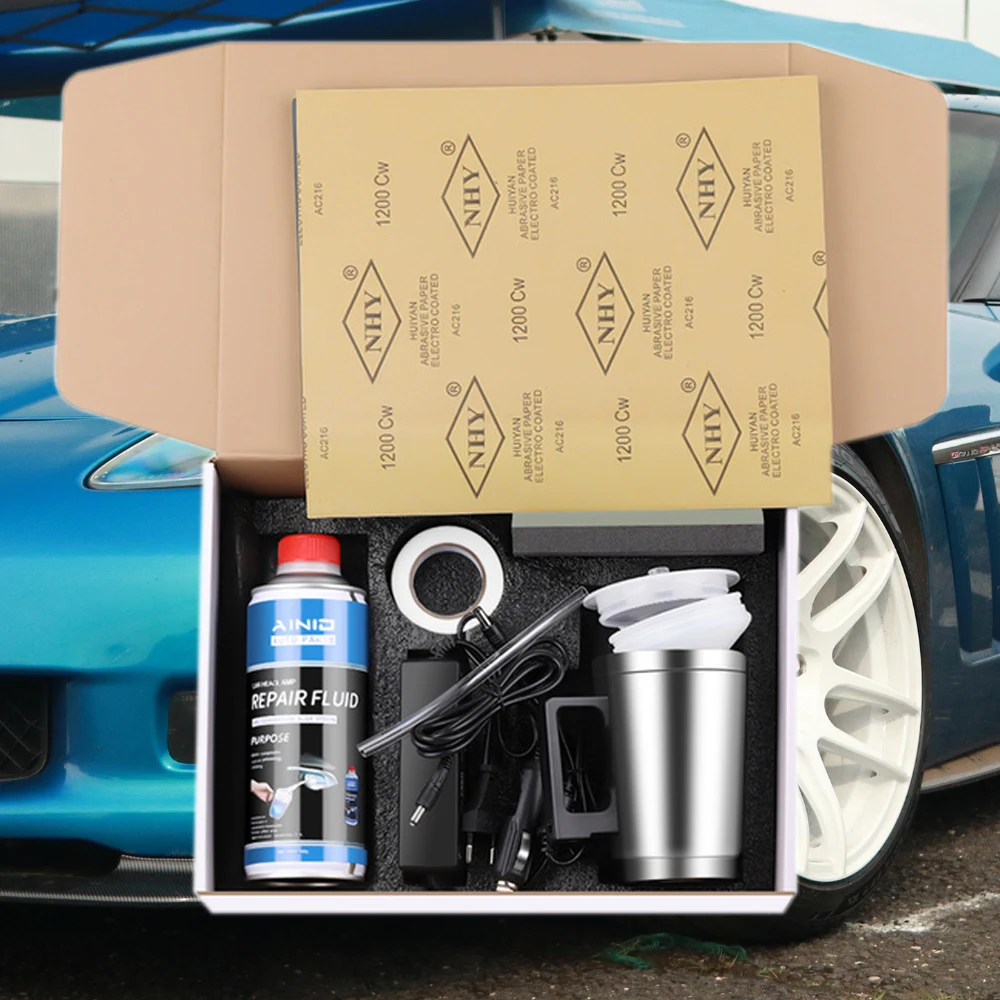 Car Headlight Polish Restoration Kit Car Headlight Repair Renovation Kit 500ML Headlamp Liquid Polymer Auto Tool Set