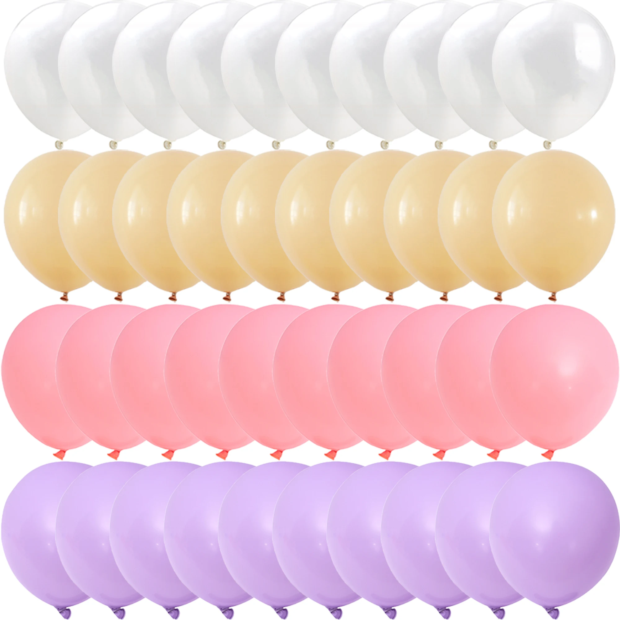 

40PCS Purple pink white skin tone Balloons Gender Reveal Wedding Valentine's Day Baby Shower Birthday Globos Party Decorations