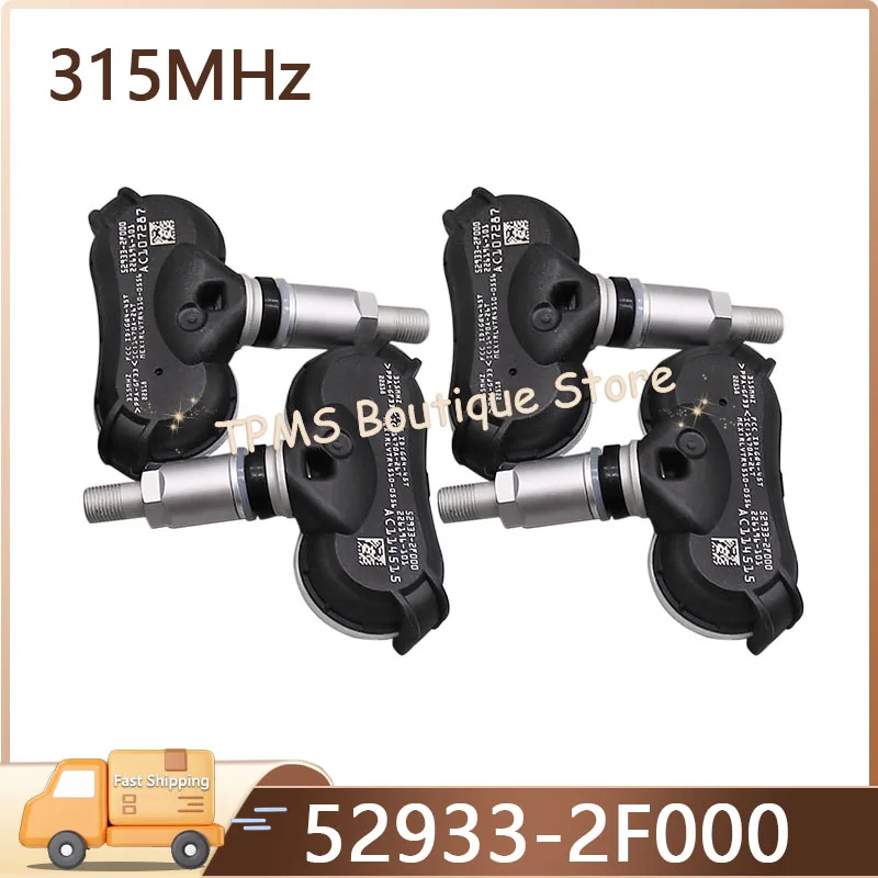 

52933-2F000 315 МГц 4 шт. TPMS датчик давления в шинах система для Hyundai Accent Equus Genesis Sonata Kia Borrego Sportage