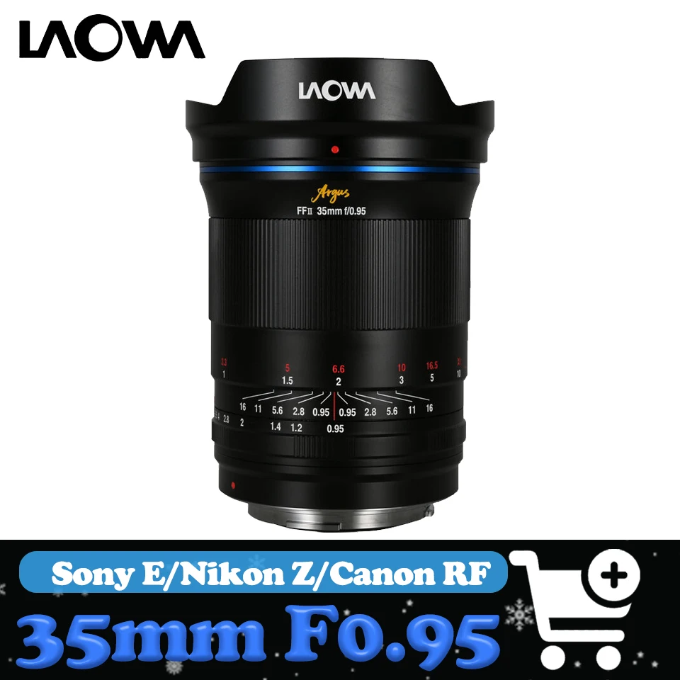 

Laowa 35mm F0.95 Argus Full Frame Large Aperture Starry Sky Lens for Canon R5 R6 R11 Nikon Z5 Z50 Sony A6400 A7S