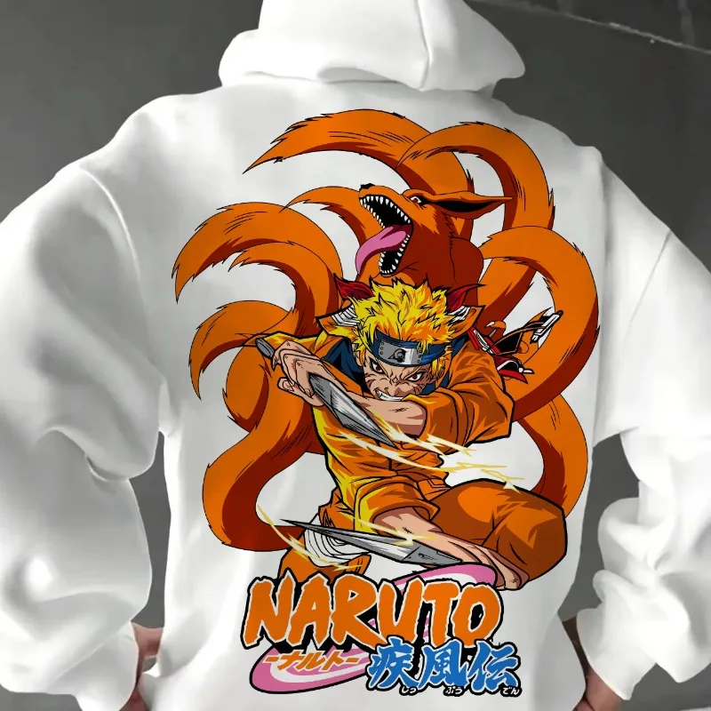 

Толстовка с капюшоном Naruto Nine Tails Fox для мужчин и женщин, толстовка с принтом аниме, унисекс, повседневная уличная одежда, осенне-зимний пуловер ​ ​ Топы с длинными рукавами