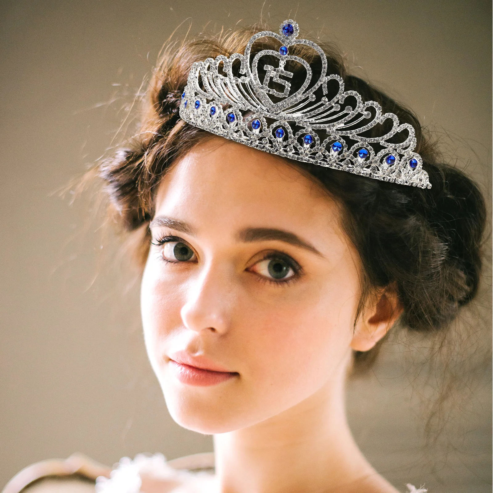 

15Th Birthday Rhinestone Crystal Tiara For Girls 15 Sparkling Elegant Keepsake 15Th Birthday Tiara Crown