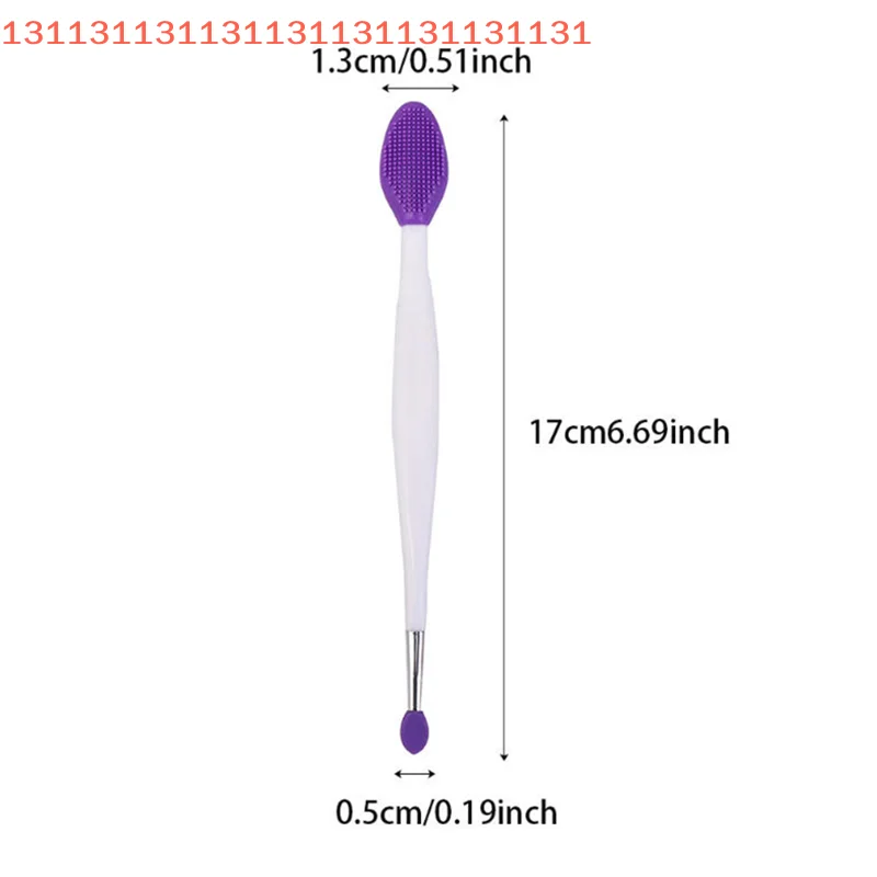 코 클렌징 어플리케이터 립밤 및 립스틱 스무더 이중 헤드 실리콘 브러시 얼굴 피부 관리 각질 제거 클렌징 도구