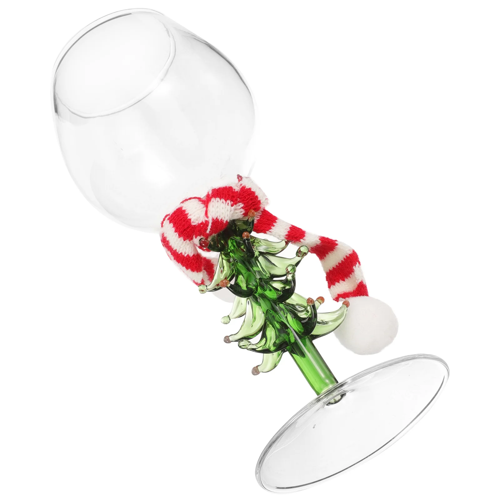 

for Cocktail Glasses Drinking Cup with Scarf Christmas Wine Green Festive Ware Decor