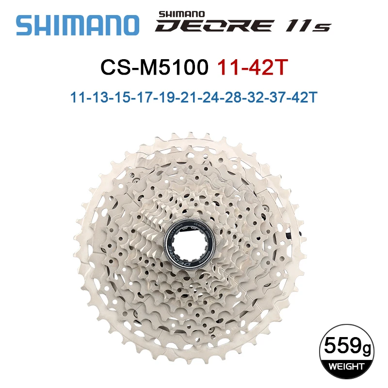 SHIMANO DEORE M4100/M5100/6100 10/11/12v Cassette Sprocket CS-M4100/M5100/6100 10-12 Speed K7 for MTB bike Original Parts