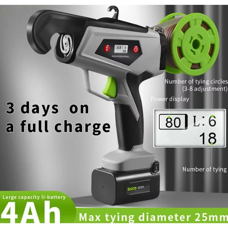 Fully Automatic Electric Branch Binding Machine Tomato Cucumber Grape Vine Binding Machine