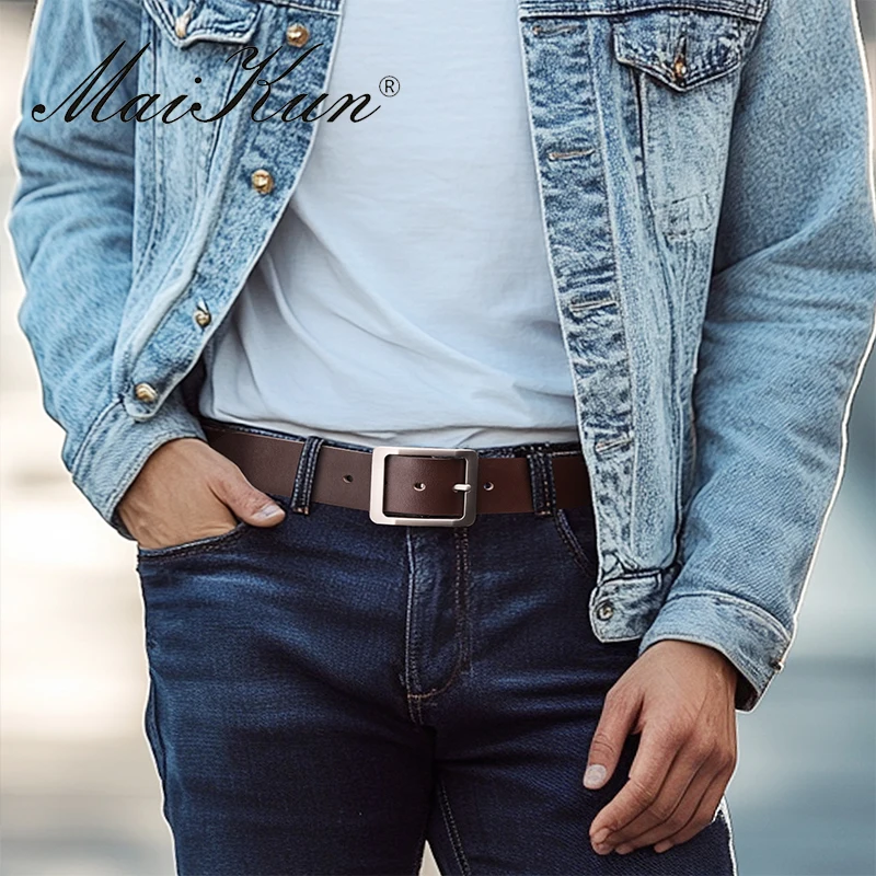 Maikun Belt Men's Vintage Pin Buckle Belt Business Casual tide new men's Versatile Outdoor Stylish Belt - Image 4
