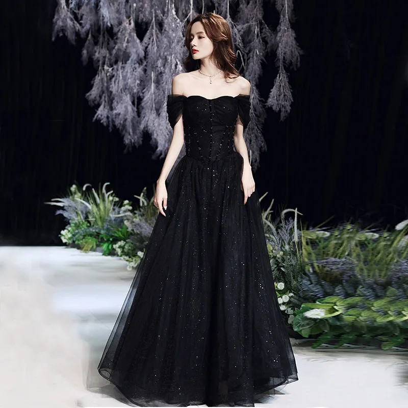 

DongCMY Luxury Black Banquet Evening Dress 2024 New Style Formal Dress For Prom