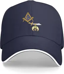 Mason Shriner Split Masonic Shrine Noble Gift Gifts Black Trucker Hat Snapback Hat Baseball Cap for Men Women