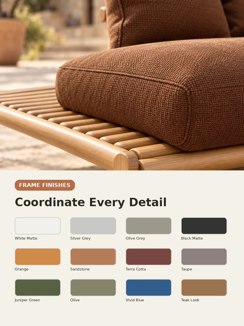 Weather Luxury Teak Frame PE Rattan Waterproof Sofa Set Outdoor Furniture Perfect For Garden Patio Poolside Beach Hotel