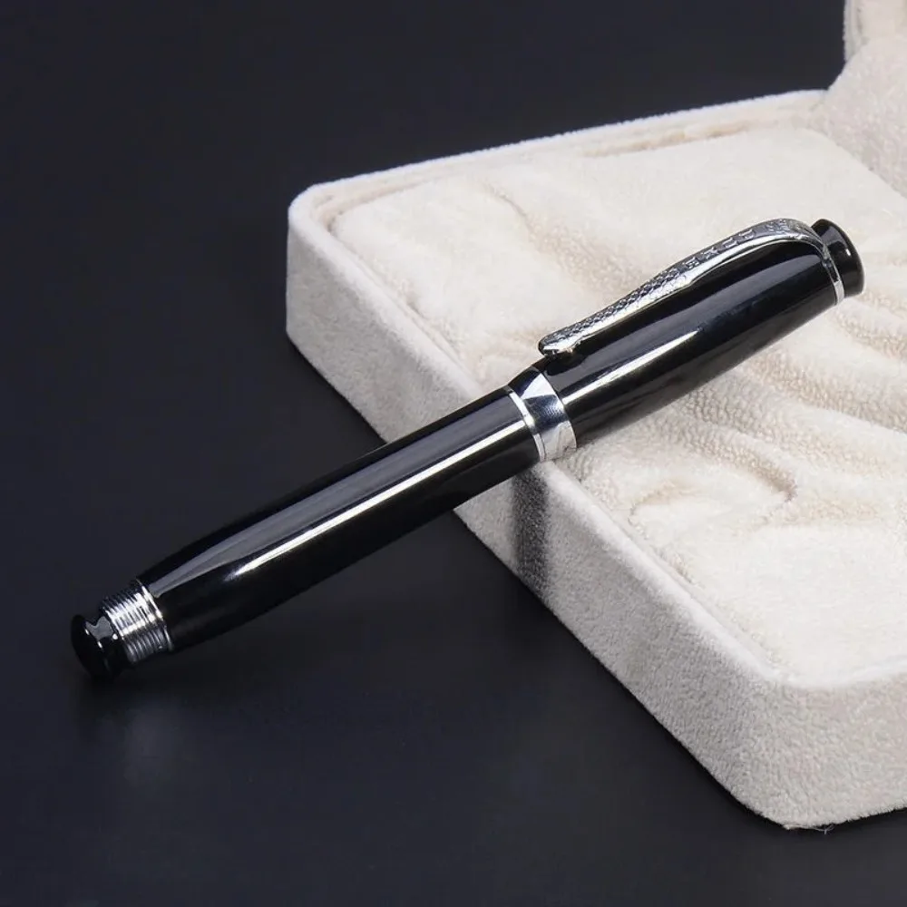 For Duke 619 Heavy Feeling Fountain Pen - Dragon Pattern Clip, Luxury Stationery for Office/Business Writing, Ideal Men's Gift