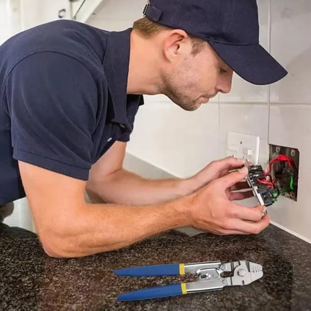 

Профессиональный инструмент для обжима проводов с двойной трубчатой конструкцией, диапазон обжима 0,1-2,2 мм, ручное управление