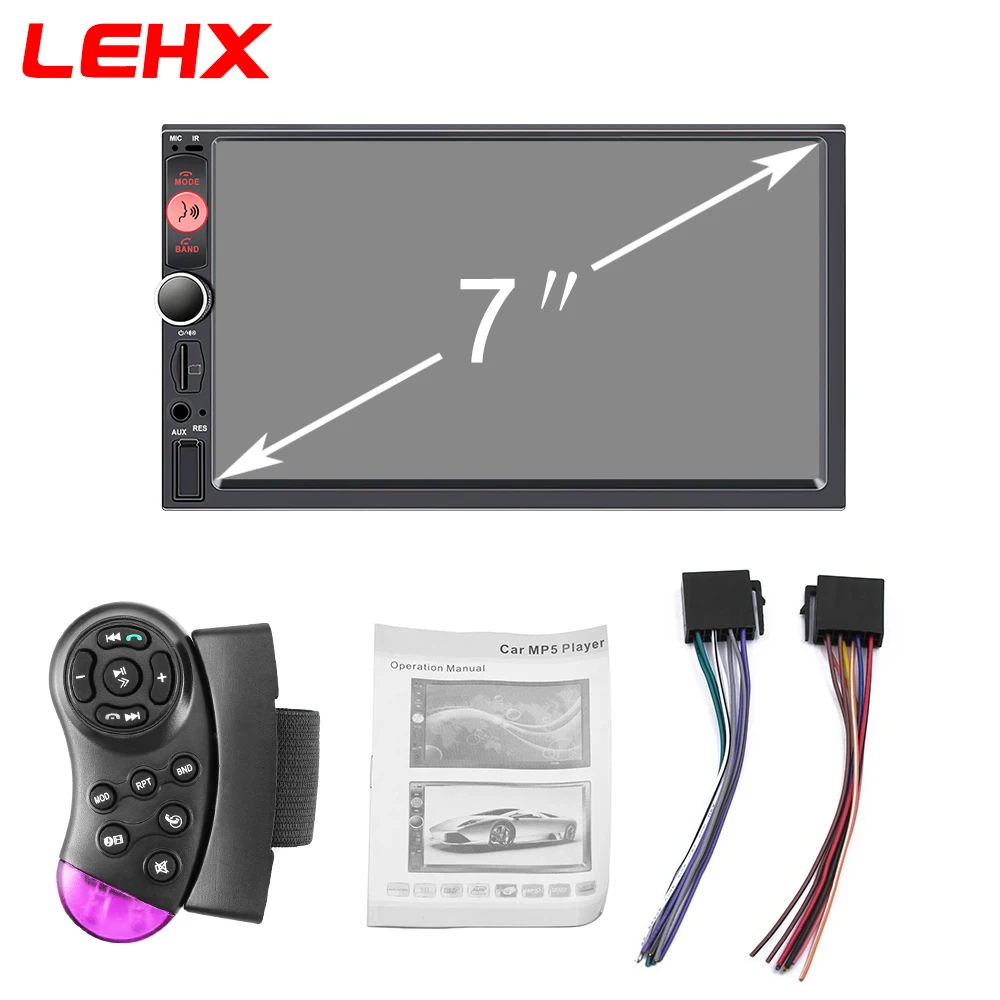 LEHX 7 Inch  2Din Android Auto Carplay Car Radio Multimedia Player FM AUX BT MirrorLink Universal Car Audio  HD Touch Screen view 6
