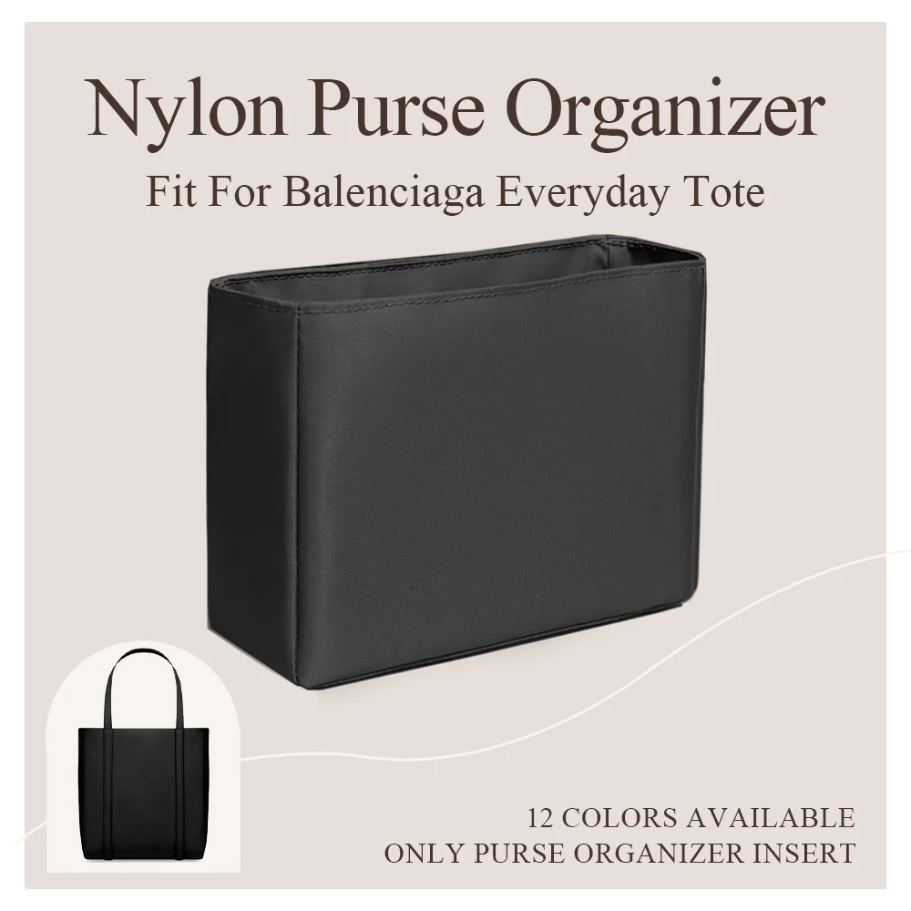 

Nylon Purse Organizer Insert Fit for Balenciaga Everyday Tote Bag Lightweight Inside Bag Insert Slim Liner Bag In Bag Organizer