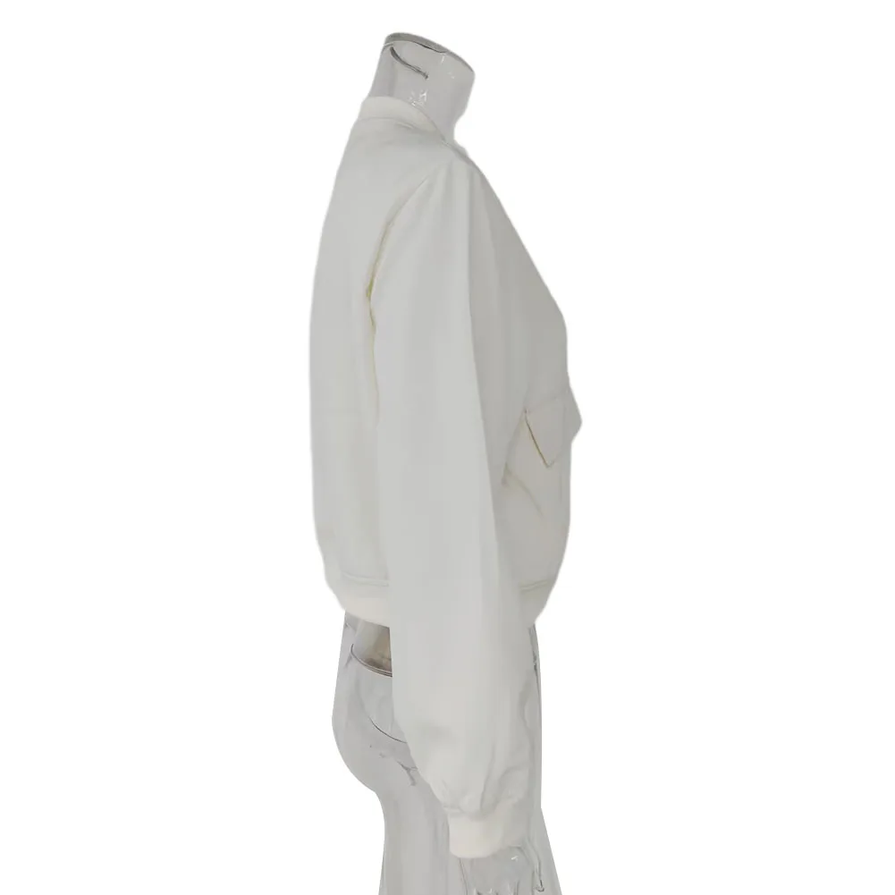 

Woman Clothes Jacket Crop Lapel Non Strech Solid Long Sleeve Coat Spring Casual Buttons Down Jakcet For Woman Comfy