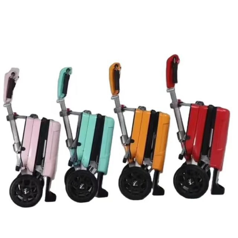 

Travel electric folding tricycle ultra-light by plane elderly wheelchair scooter factory