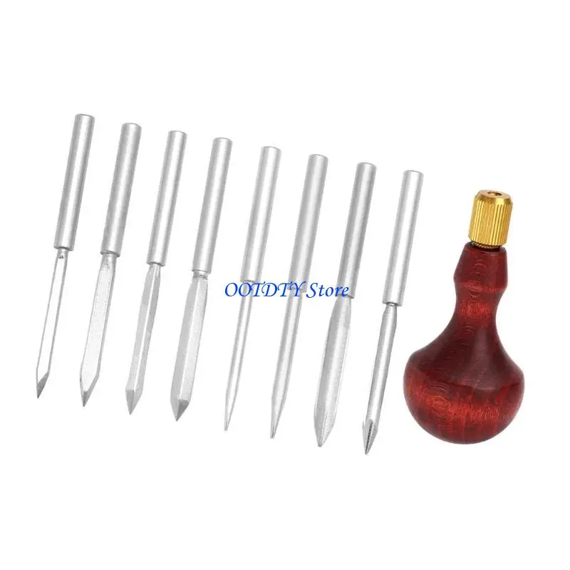 

367A Handle Scratch Awl Leather Awl Tool Awl Repair Tool Leather Stitching Awl Kits for Leather Hole