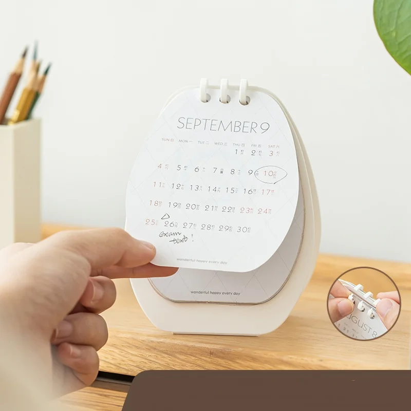 2025 Mini Pistachio table calendar gadget creative notepad cute simple small fresh