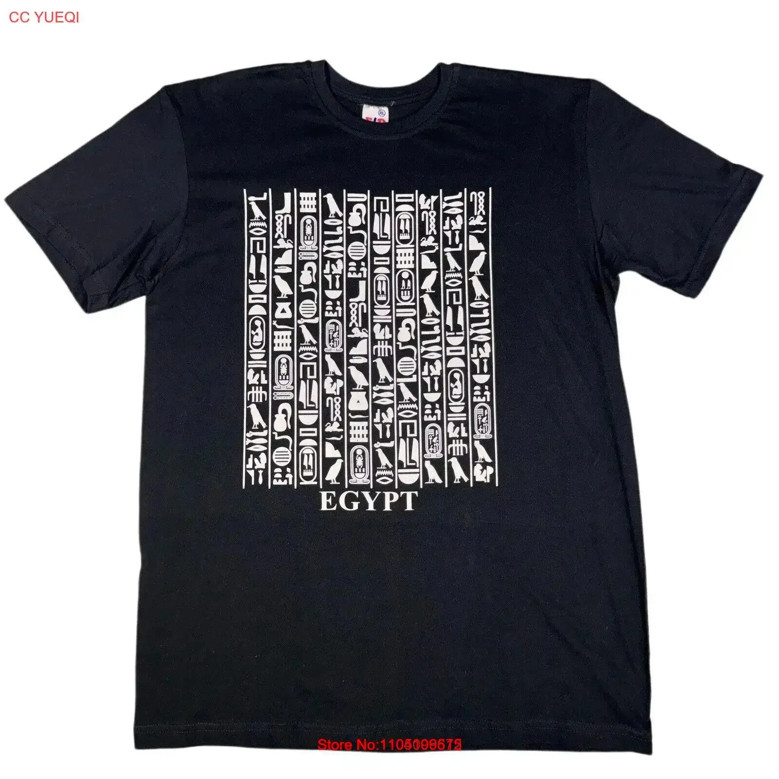 Hieroglyphic Egyptian T Shirt Mens XL Black Destination vintage Washed Stretched Comfortable homme Slightly Soft graphic Unisex
