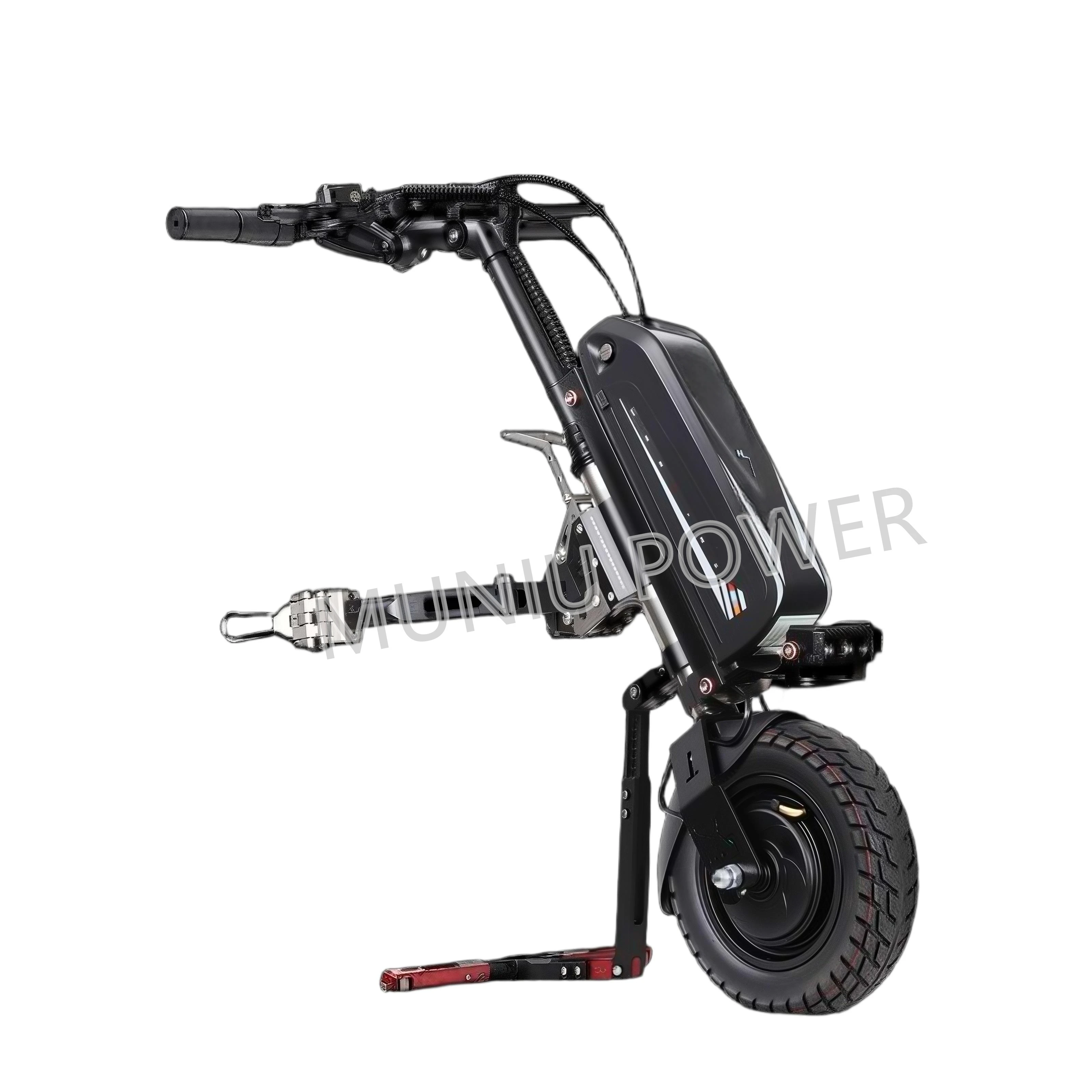 MUNIU 48V 350W Electric Wheelchair Conversion Kit Wheelchair Power Assist Handcycle Wheelchair Attachment Motor Handbike