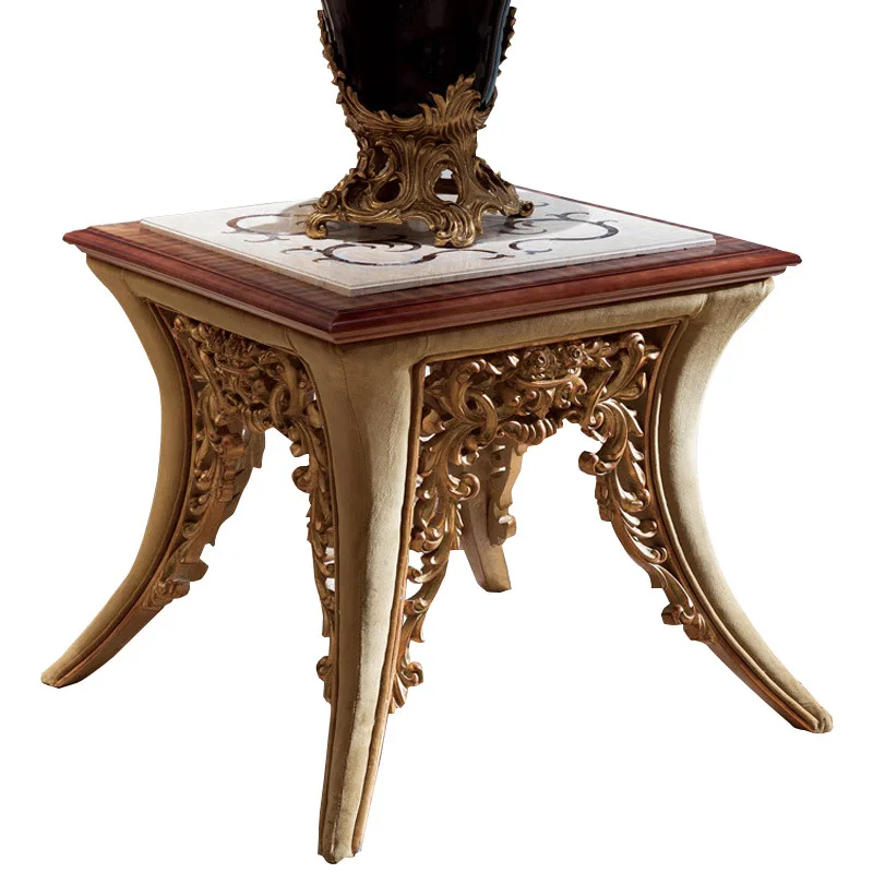 French neoclassical mahogany carving corner number European edge number
