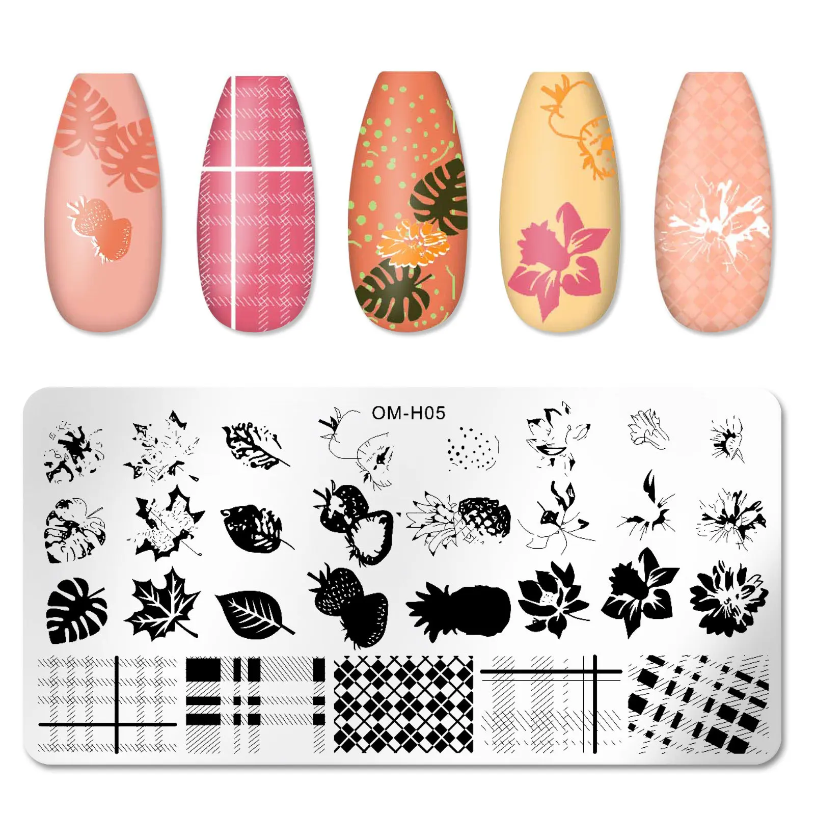 Nagelkunst-Schablonen, Stempelplatten-Design, Blumen-, Blätter-, Schmetterlings-, Weihnachts-, Spitzenstempel-Schablonen, Bilder, Maniküre-Zubehör – Detail 6