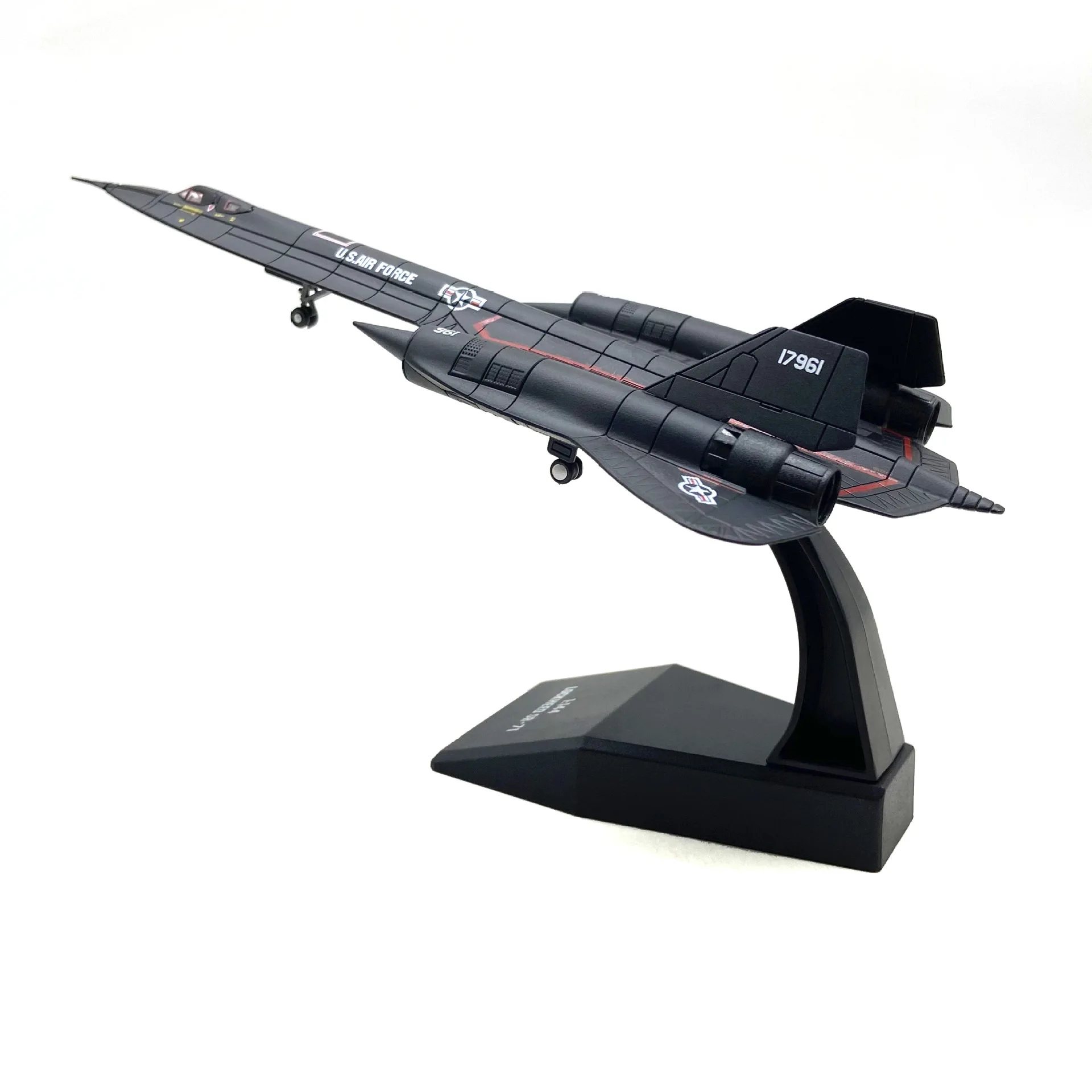 1:144 スケール米国空軍 Sr-71 ブラックバード偵察航空機合金戦闘機モデルコレクション装​​飾