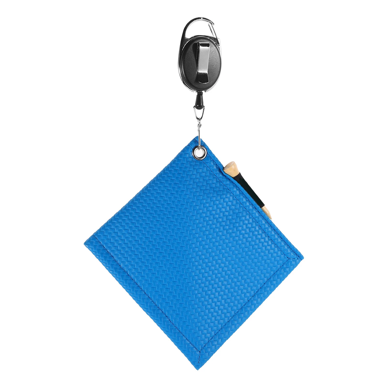 

1PC Golf Club Wipes Cleaning Towel Retractable Rope Portable Soft PU Blue Golf Balls Accessories Women Tools Kit