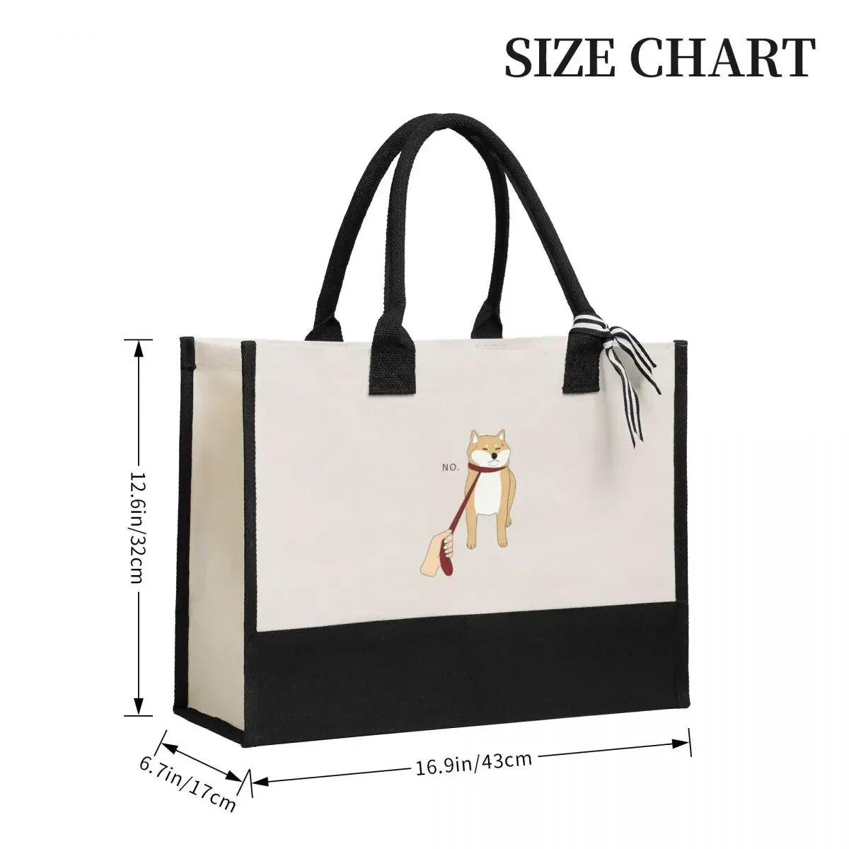 Borsa per la spesa regalo in tela Shiba Inu No Classic Canvas borsa di grande capacità regali di qualità personalizzabili