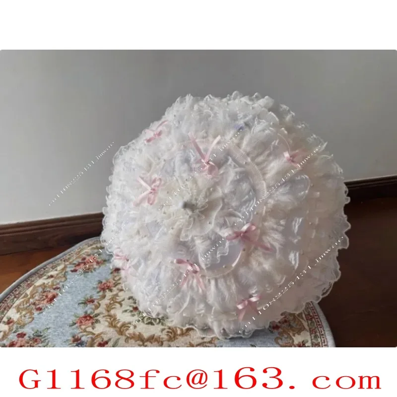 Little Feather Umbrella Flower Wedding Lace Wedding Photography Umbrella Prop