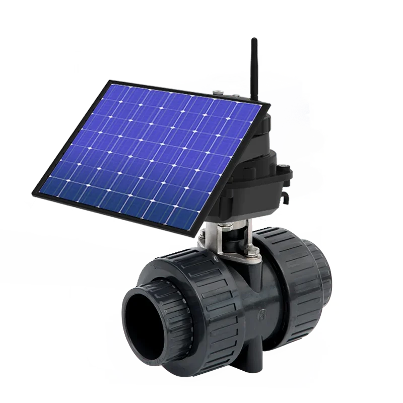 Actuador de válvulas solenoides de Control hidráulico inteligente conectado GSM/LoRa de energía Solar de 2 pulgadas para sistema de riego agrícola