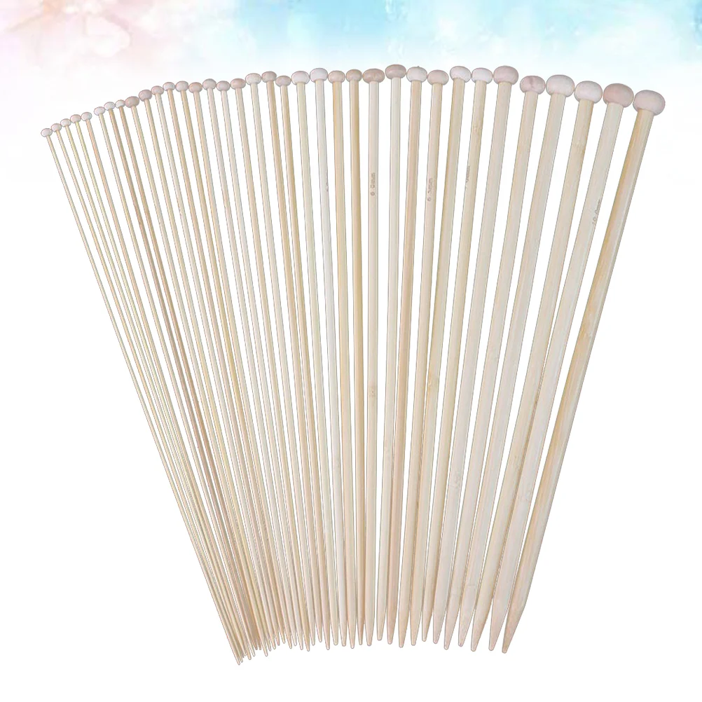 

36 PCS Circular Knitting Needles Sewing Weave Kits Handmade Long Sweater Straight Single Pointed to