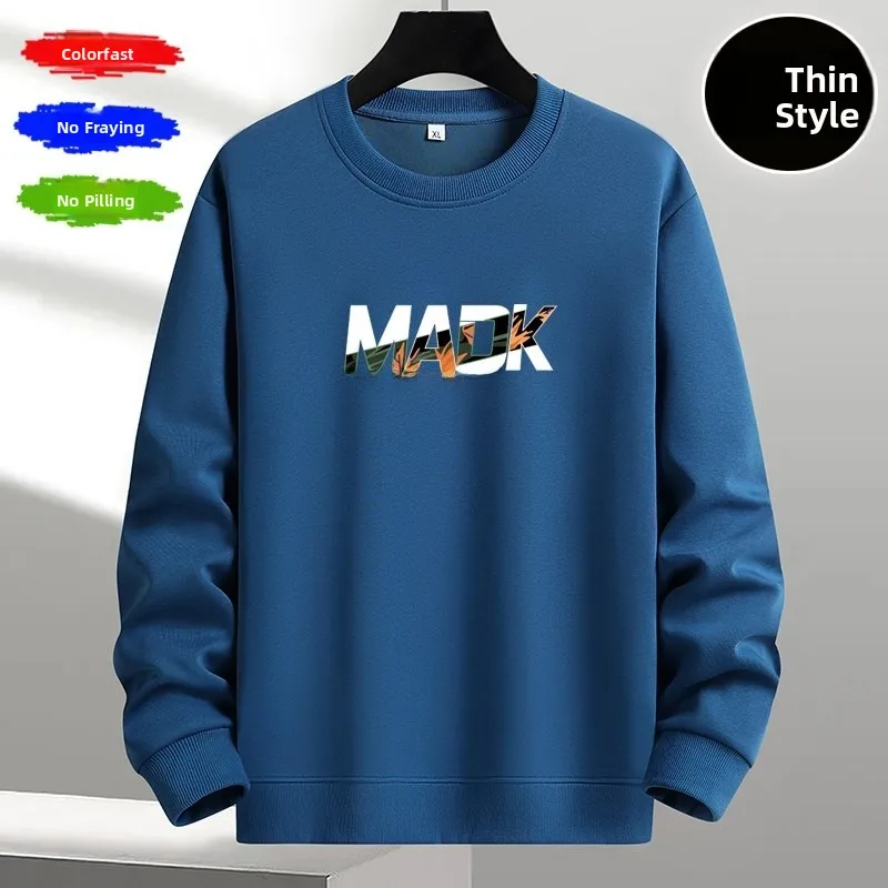 

Loose Fit Spring Autumn Hoodie Long Sve round Ne Casual irt plus Size Fat Guy round Ne Long Sve irt Spring Faion