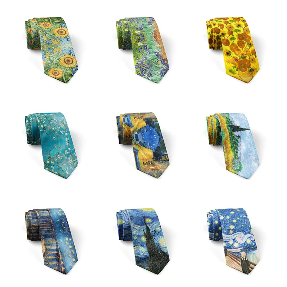 

Dacron Oil Painting Tie New Unisex Printing Daily Wear Clothes Accessories