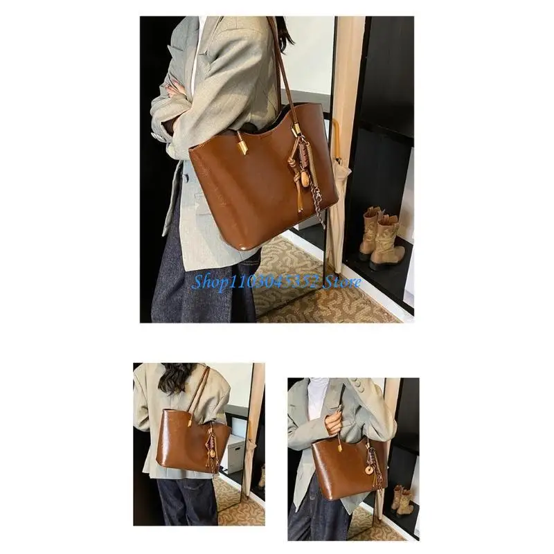 حقيبة كتف أسود A3PE A3PE حقيبة يد PU الحديثة للنساء مع مساحة واسعة