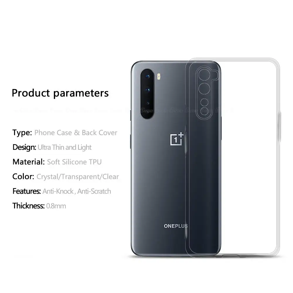 Ultra Thin Clear Soft TPU Case For Oneplus One Plus Nord N20 N300 N200 SE CE 3 2 2T Lite N10 5G N100 Silicone Back Phone Cover