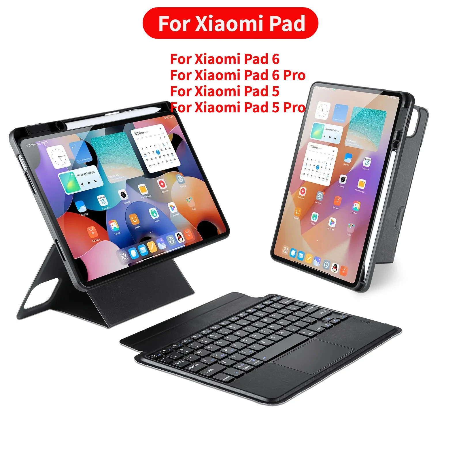 Detachable Magic Keyboard Case For Xiaomi Pad 6 Pro Case with Trackpad Keyboard For Xiaomi Mi Pad 5 6 Pro With Pencil Holder