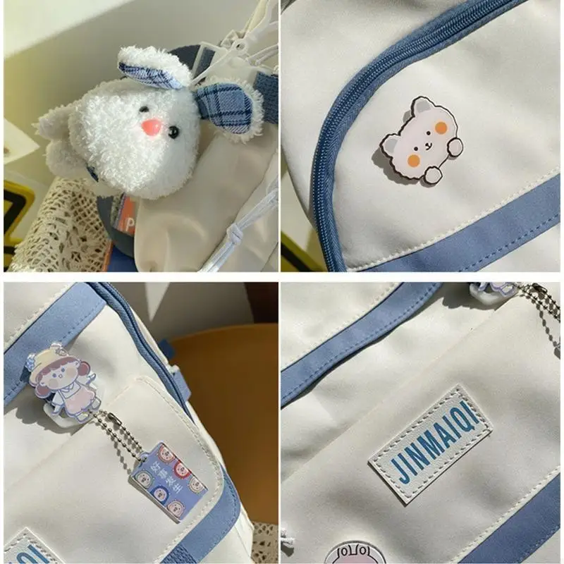 

Рюкзак с милыми аксессуарами плюш плюшевые подвесные школьные сумки с большой емкостью рюкзаки рюкзаки Nylon Daypack