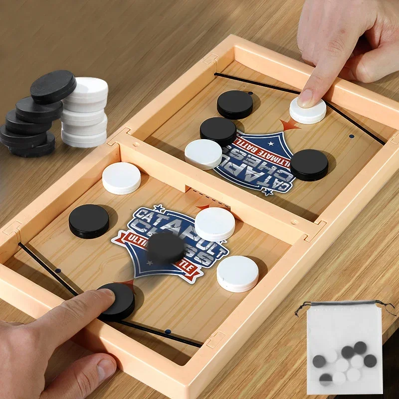 Table Hockey Paced Sling Puck Board Game Fast Sling Puck Winner Party Game Adult Child Family Game Desktop Battle Board Toys