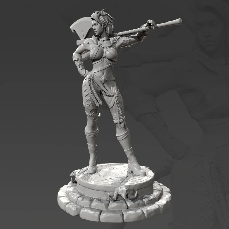 

50mm 75mm 90mm Resin Model Figure Hell Axe Hand Gk Micro Miniature 3d Printed White Model Toy Unassembled And Unpainted Kit