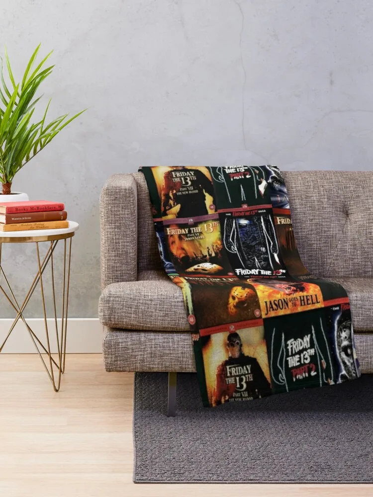 Jason Friday the 13th Movie Covers Throw Blanket Beach Furrys Decorative Beds Blankets