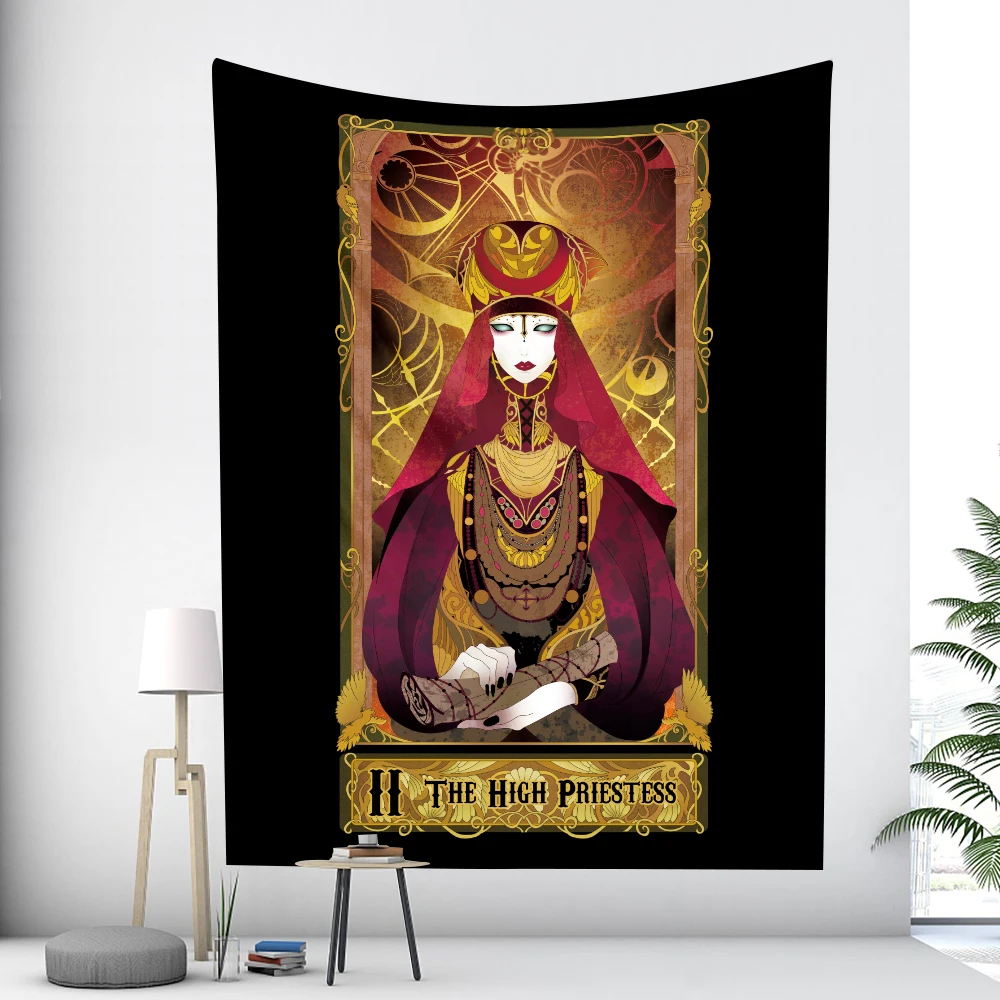 Tarot Psychedelic Scene Home Decor Tapestry Witchcraft Hippie Boho Pretty Room Wall Decor Wall Hanging