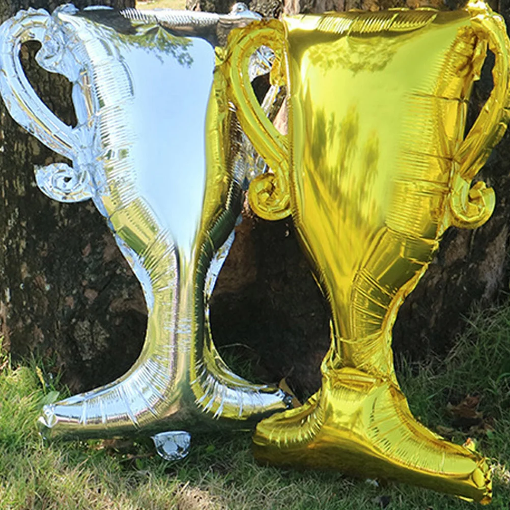 

10 Pcs Trophy Aluminum Film Balloon Games Party Decoration Trophies Decorate Decorative Sports Supplies